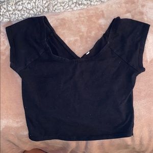Cross back crop top